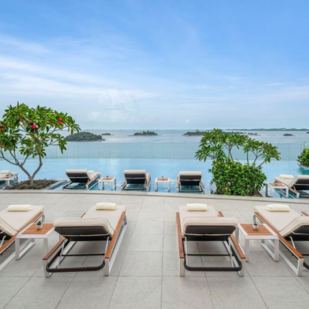 Island viewing terrace minimalist outdoor leisure luxury recliner