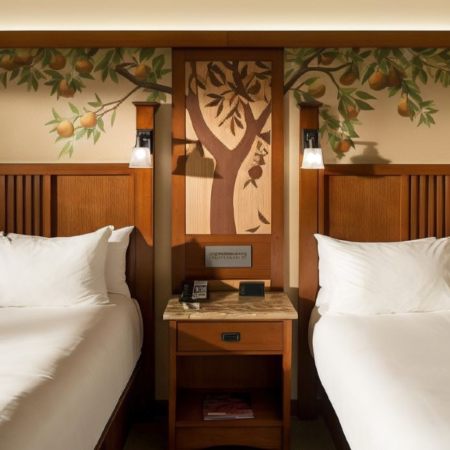 American-style log cabin pure color skin-friendly bed